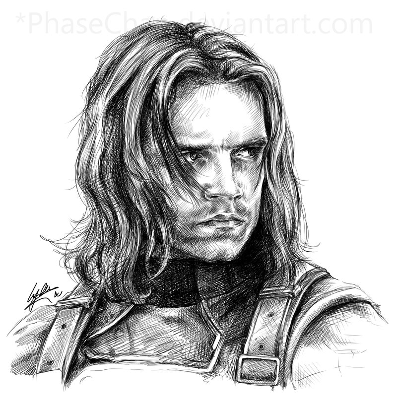 800x830 Winter Soldier Drawing - The Winter Soldier Drawing