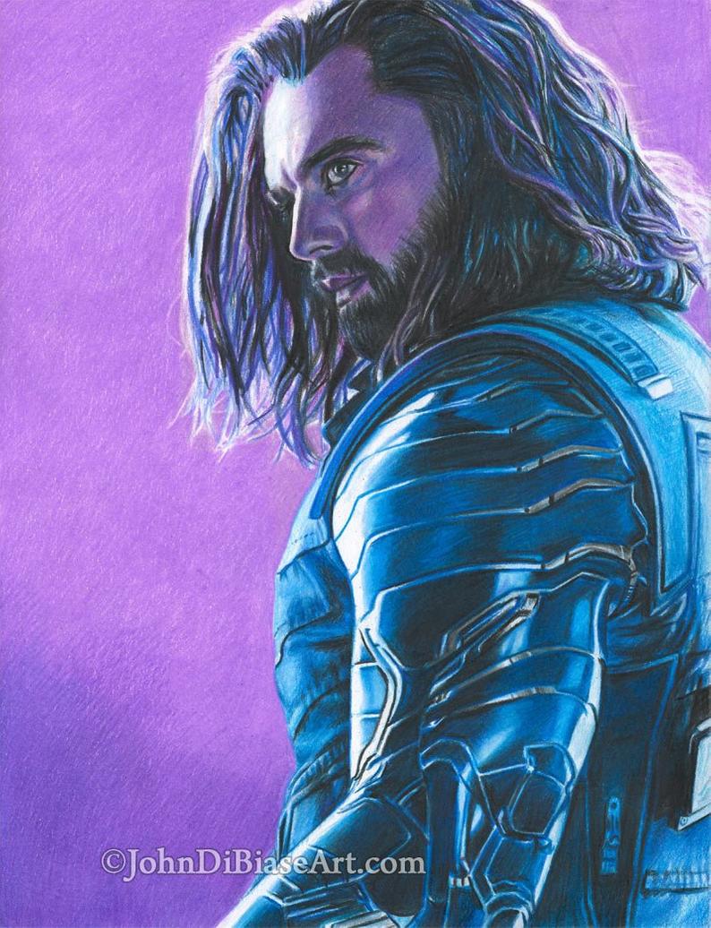 794x1036 drawing print of the winter soldier sebastian stan from etsy - The Winter Soldier Drawing