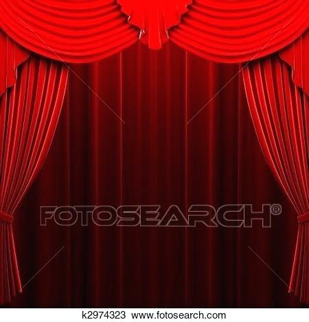 450x470 Stage Curtain Drawing - Theater Curtains Drawing