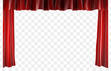 390x250 theater curtains drawing - Theater Curtains Drawing