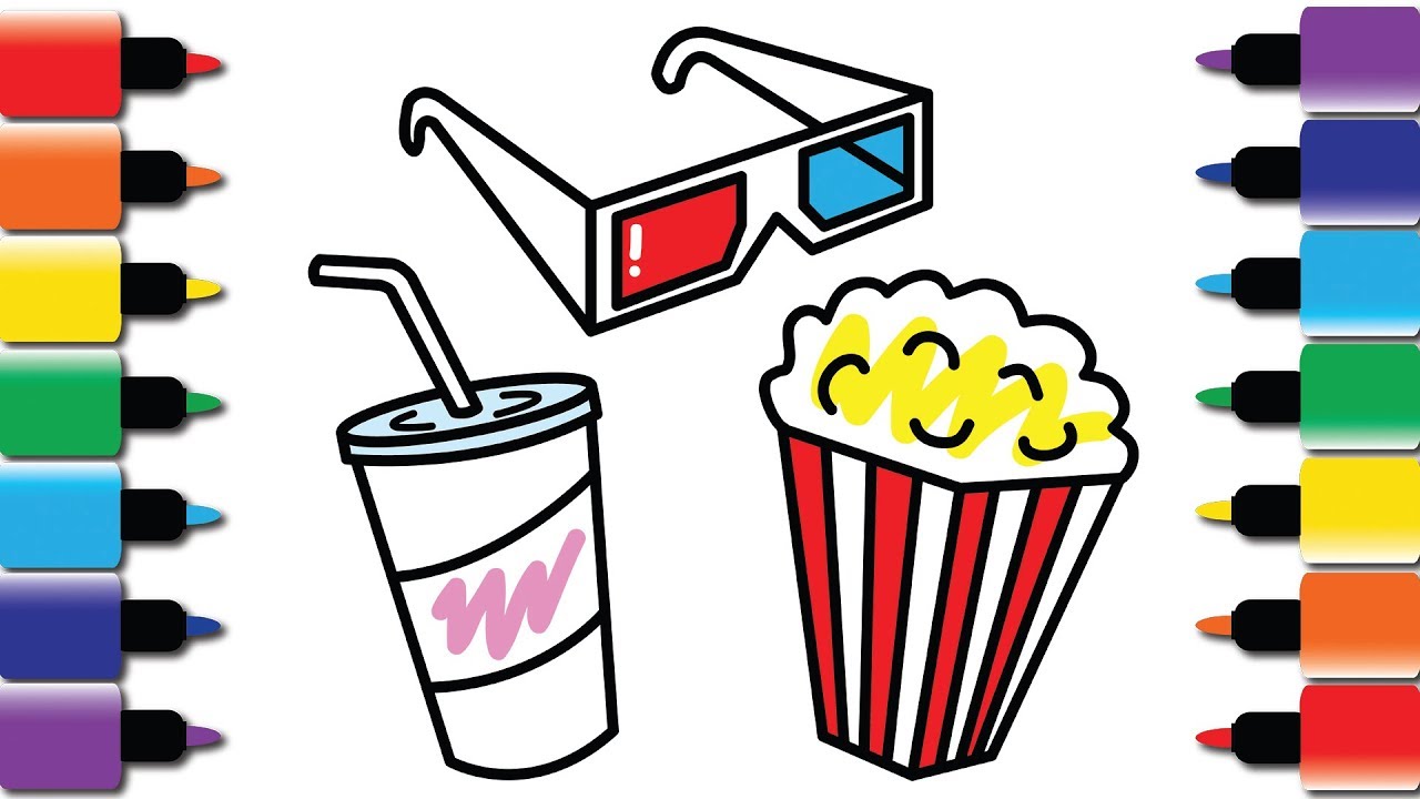 1280x720 How To Draw Movie Theater Items - Theater Drawing