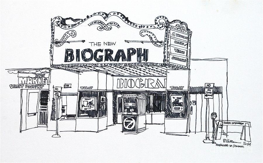 900x557 Chicago Biograph Theater Drawing - Theater Drawing