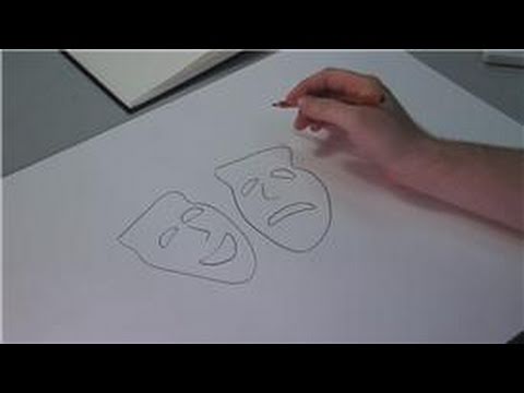 480x360 Drawing Lessons How To Draw A Drama Mask - Theater Mask Drawing