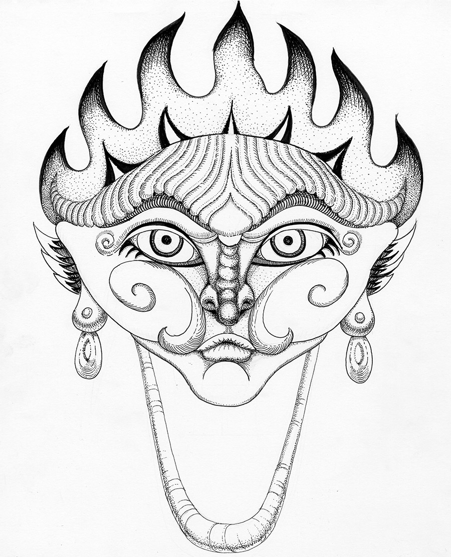 Theater Mask Drawing at PaintingValley.com | Explore collection of ...