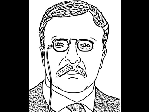 480x360 How To Draw Theodore Roosevelt Face Drawing Step - Theodore Roosevelt Drawing