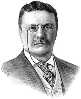 284x350 Teddy Roosevelt Us History For Kids - Theodore Roosevelt Drawing
