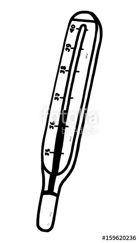 286x500 Thermometer Cartoon Vector And Illustration, Black And White - Thermometer Drawing