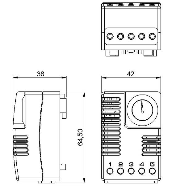 570x600 Stego Etr Electronic Thermostat - Thermostat Drawing