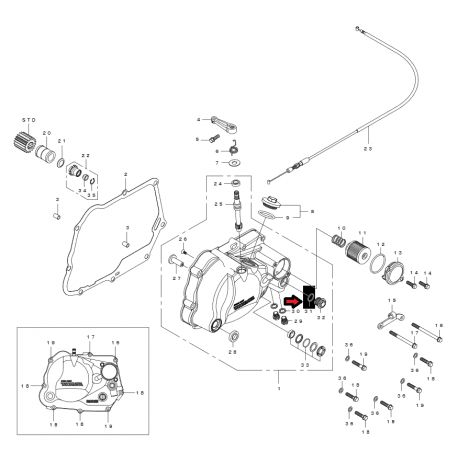 458x458 Takegawa O Ring Mm X For Thermostat Cap On Clutch Housing - Thermostat Drawing