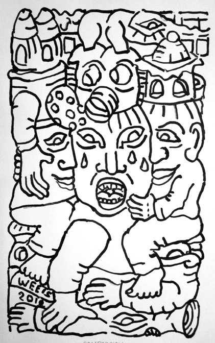 421x672 thick line ink drawings - Thick Line Drawing