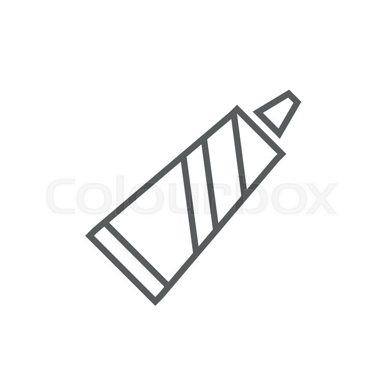 800x800 tube of toothpaste thick line icon stock vector colourbox - Thick Line Drawing