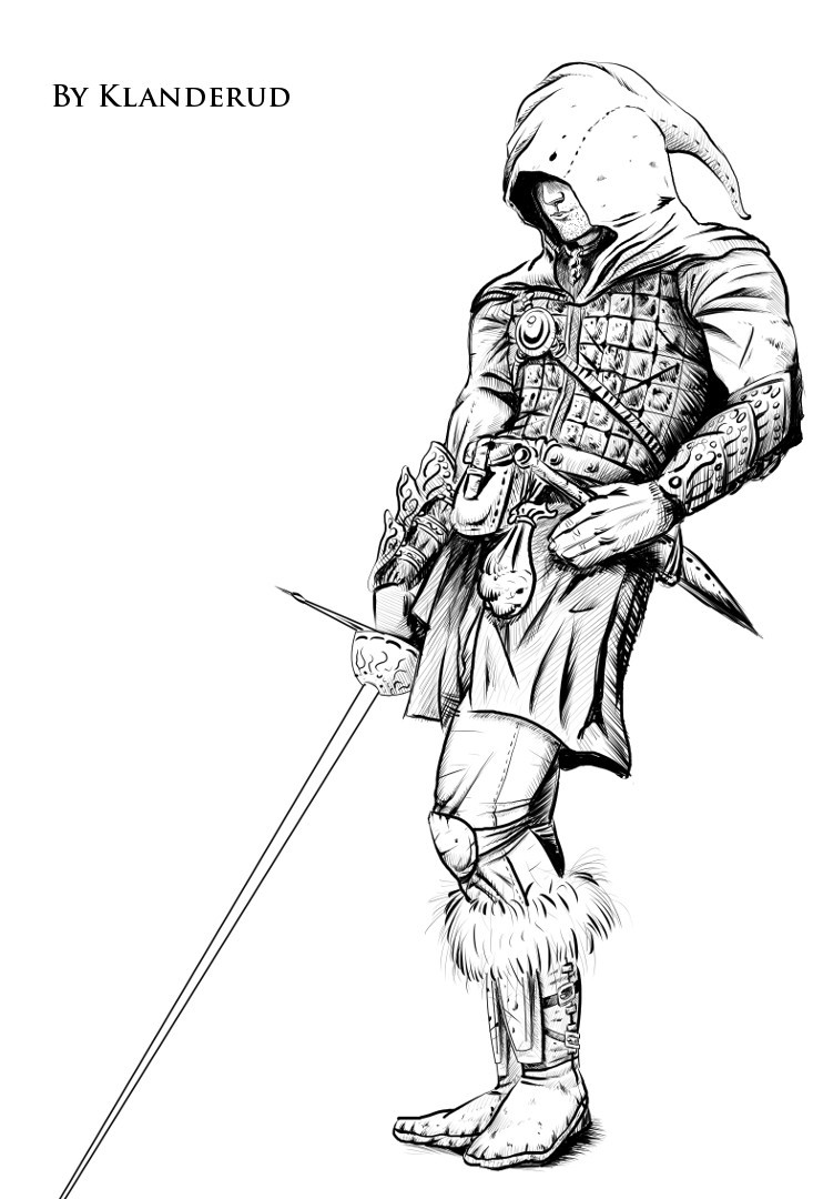 733x1080 Artstation - Thief Drawing