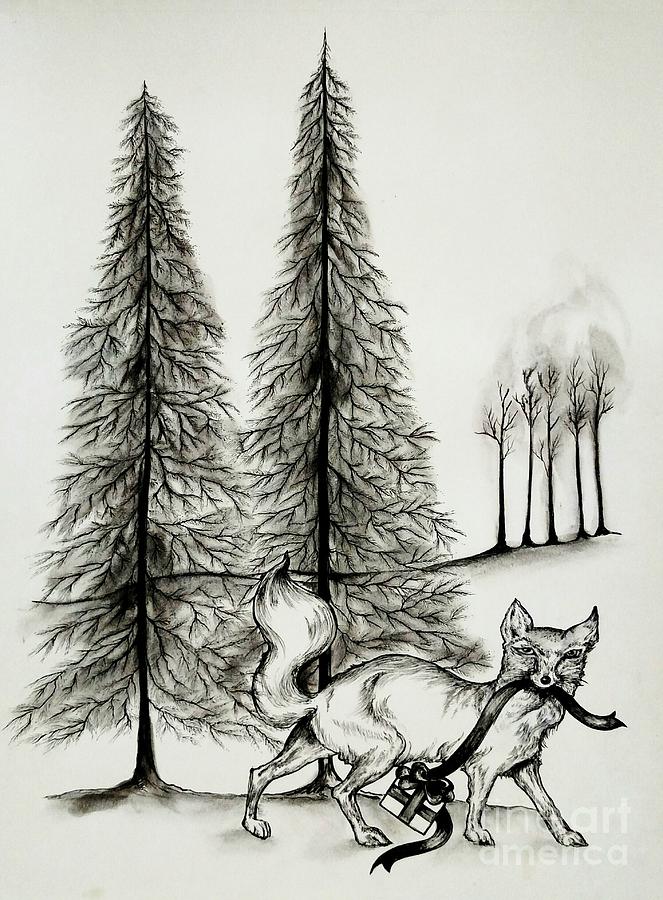 663x900 The Christmas Thief Drawing - Thief Drawing