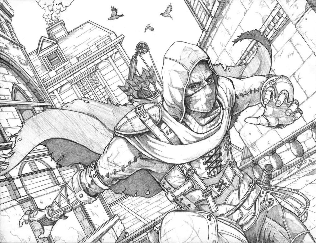 1018x784 Thief Drawing Pic Drawing Skill - Thief Drawing