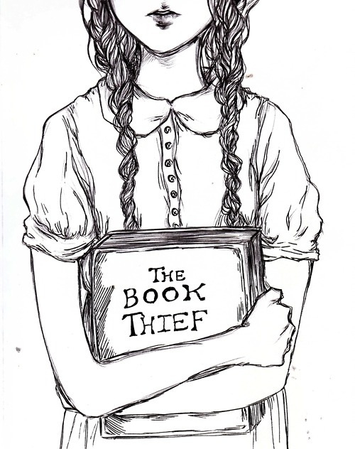 500x632 Drawing Girl!! The Book Thief On We Heart It - Thief Drawing