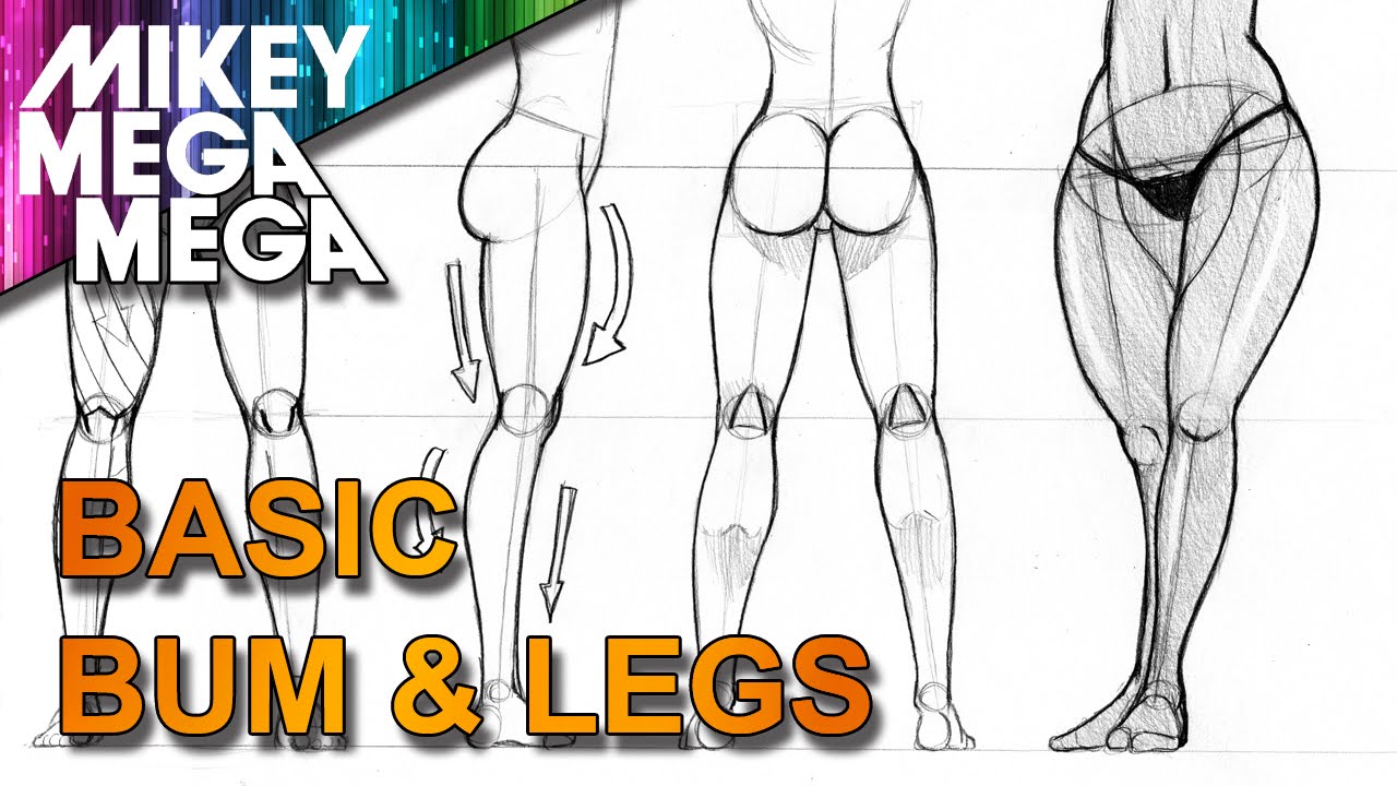 1280x720 how to draw female manga bums and legs with mikey mega mega - Thigh Drawing