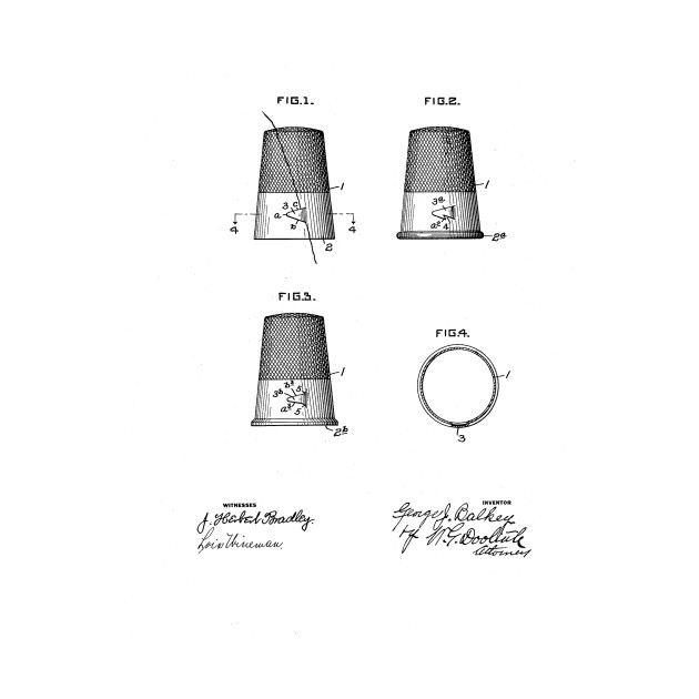 630x630 thimble vintage patent drawing - Thimble Drawing
