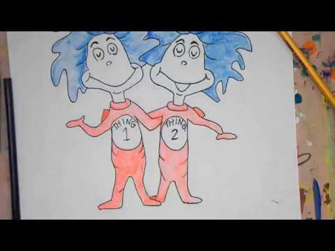 480x360 How To Draw Thing - Thing 1 And Thing 2 Drawing