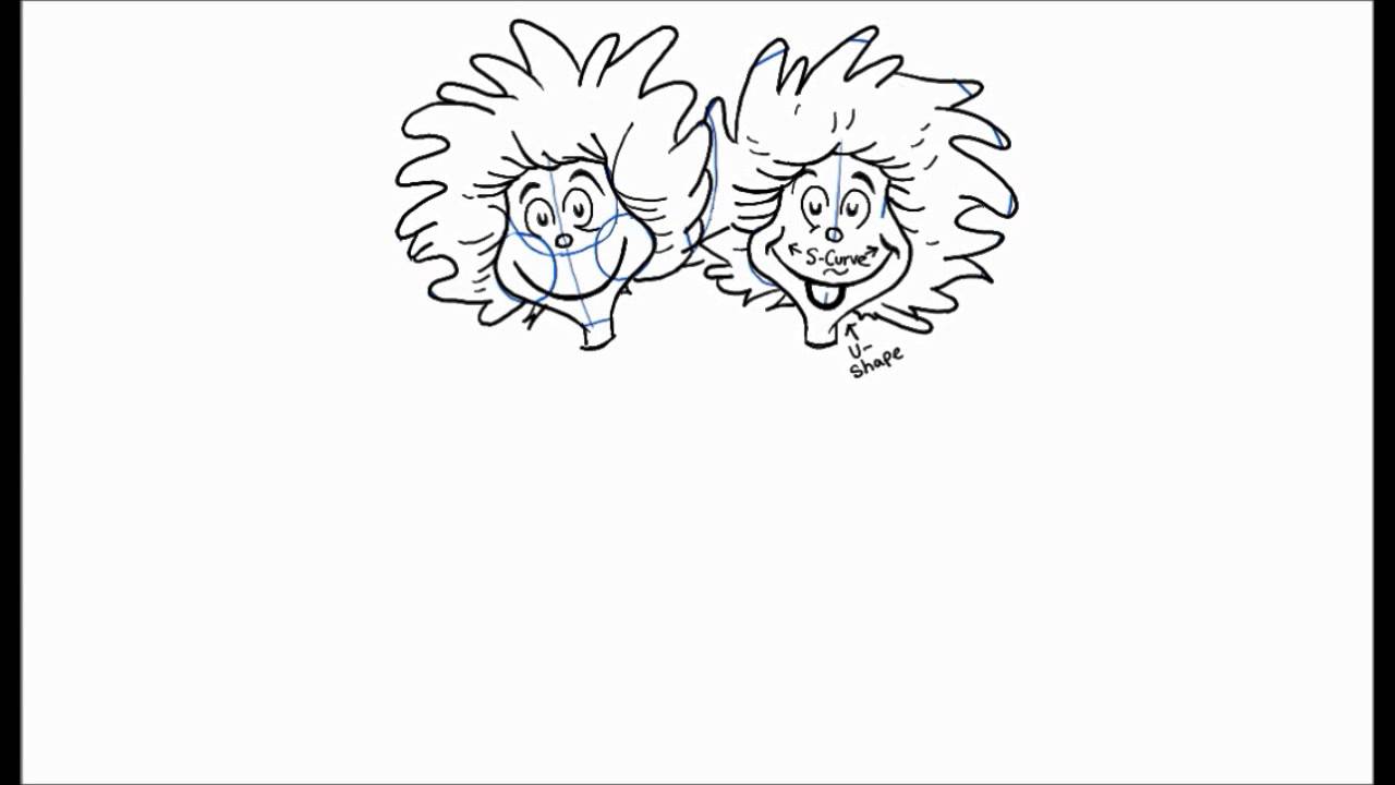 1280x720 How To Draw Thing And Thing From The Cat In The Hat - Thing 1 And Thing 2 Drawing
