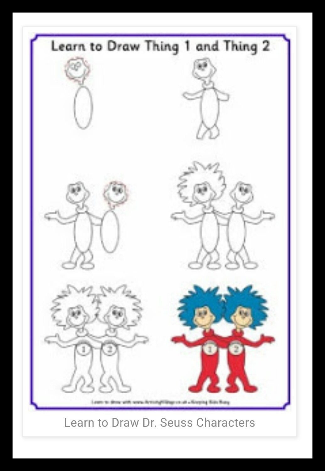 Thing 1 And Thing 2 Drawing at Explore collection