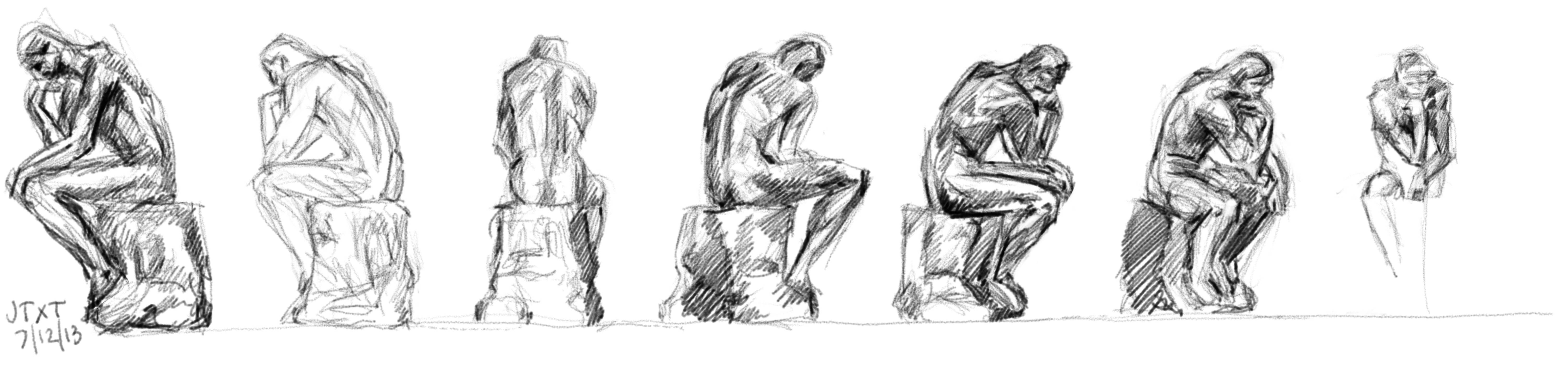 The Thinker Drawing Easy : The Thinker | Bohpuwasusumu Wallpaper