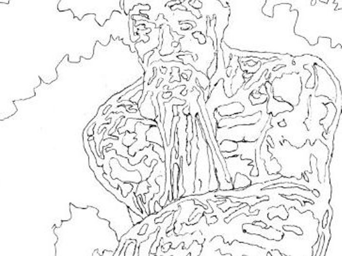 700x525 rodin's the thinker drawing art lesson on shading - Thinker Drawing