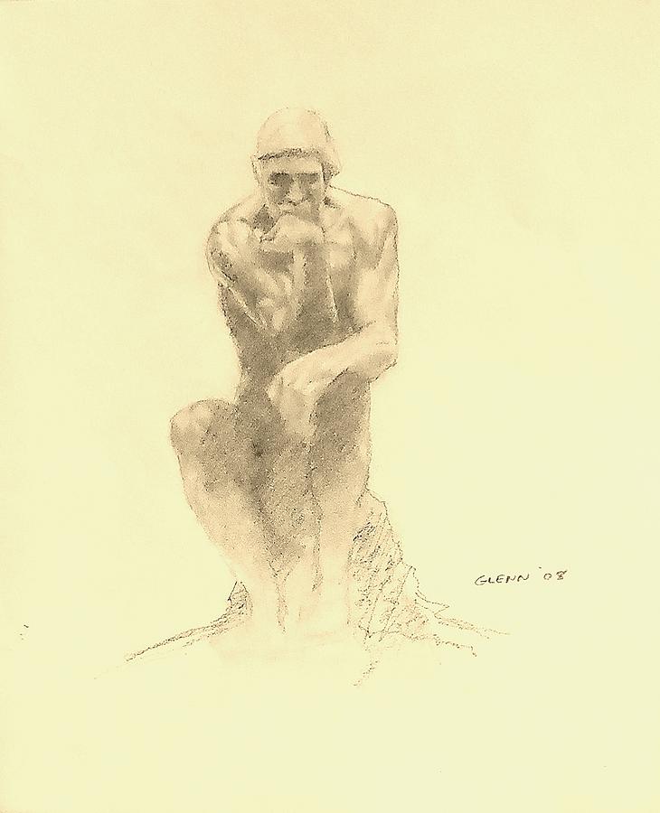 730x900 rodin's thinker drawing - Thinker Drawing