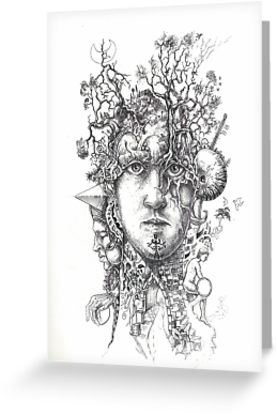 277x415 the thinker, drawing day greeting cards - Thinker Drawing