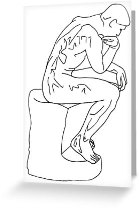 277x415 the thinker drawing greeting cards - Thinker Drawing