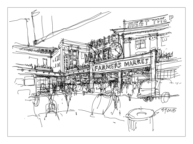 800x600 Pike Place Market Seeing Thinking Drawing - Thinking Drawing