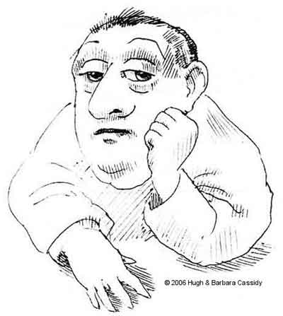 400x447 Eva Cassidy Artwork Thinking Man - Thinking Man Drawing