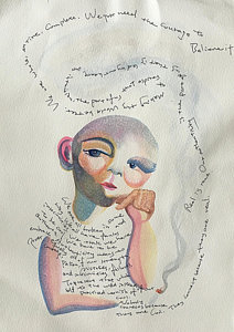 212x300 Thinking Man Drawings - Thinking Man Drawing