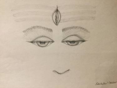 375x281 Buddha's Third Eye Drawing - Third Eye Drawing