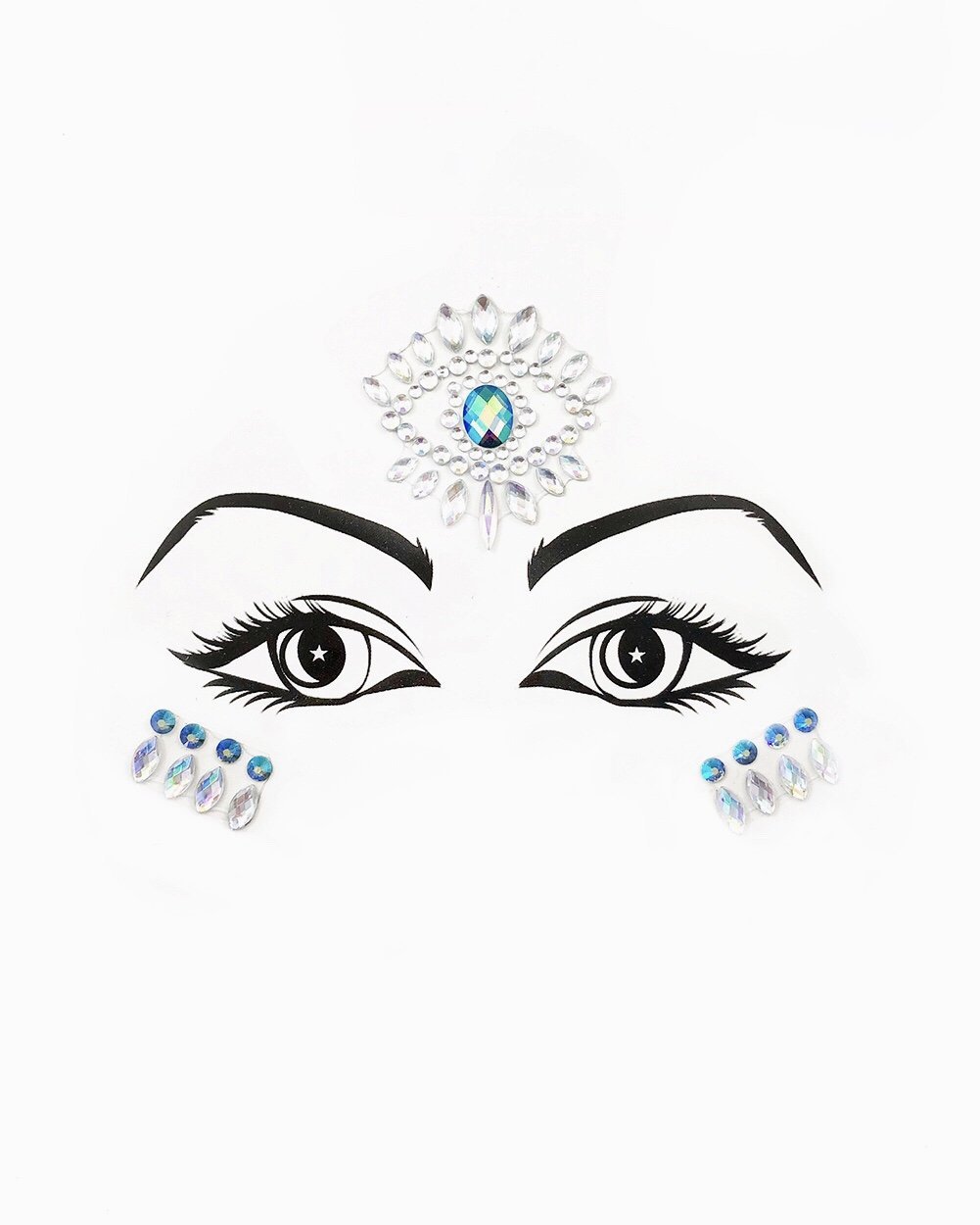 1001x1250 Lunautics Third Eye Face Jewels - Third Eye Drawing