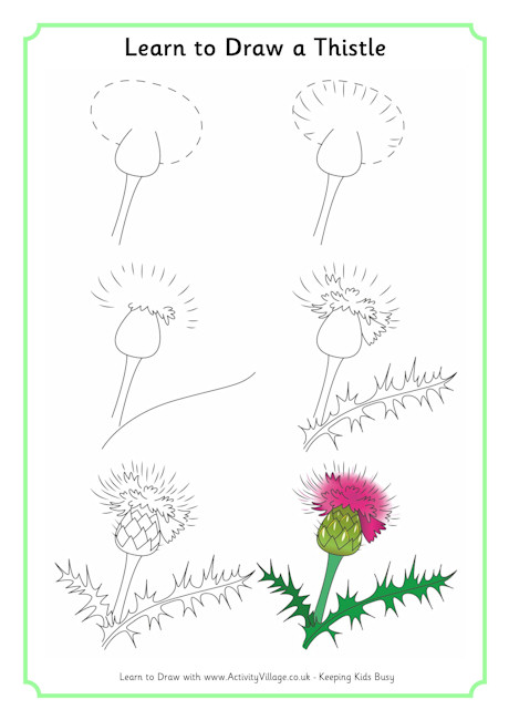 460x650 Thistle Printables - Thistle Drawing