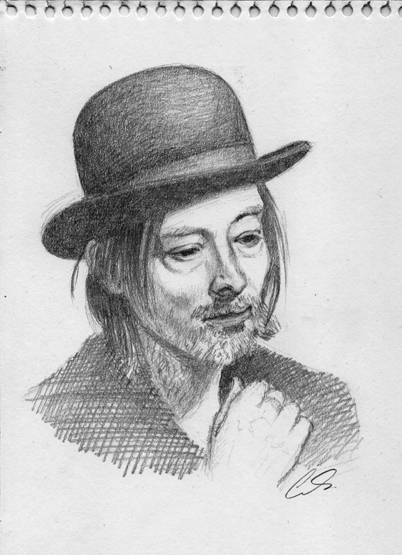 580x800 Thom Yorke On Behance - Thom Yorke Drawing