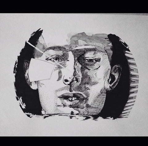 480x476 Thom Yorke Drawing - Thom Yorke Drawing