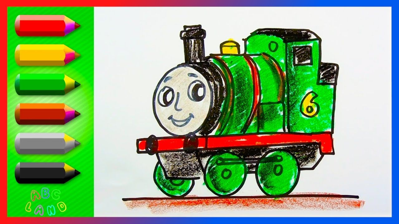 1280x720 How To Draw Percy The Green Engine Thomas And Friends - Thomas And Friends Drawing
