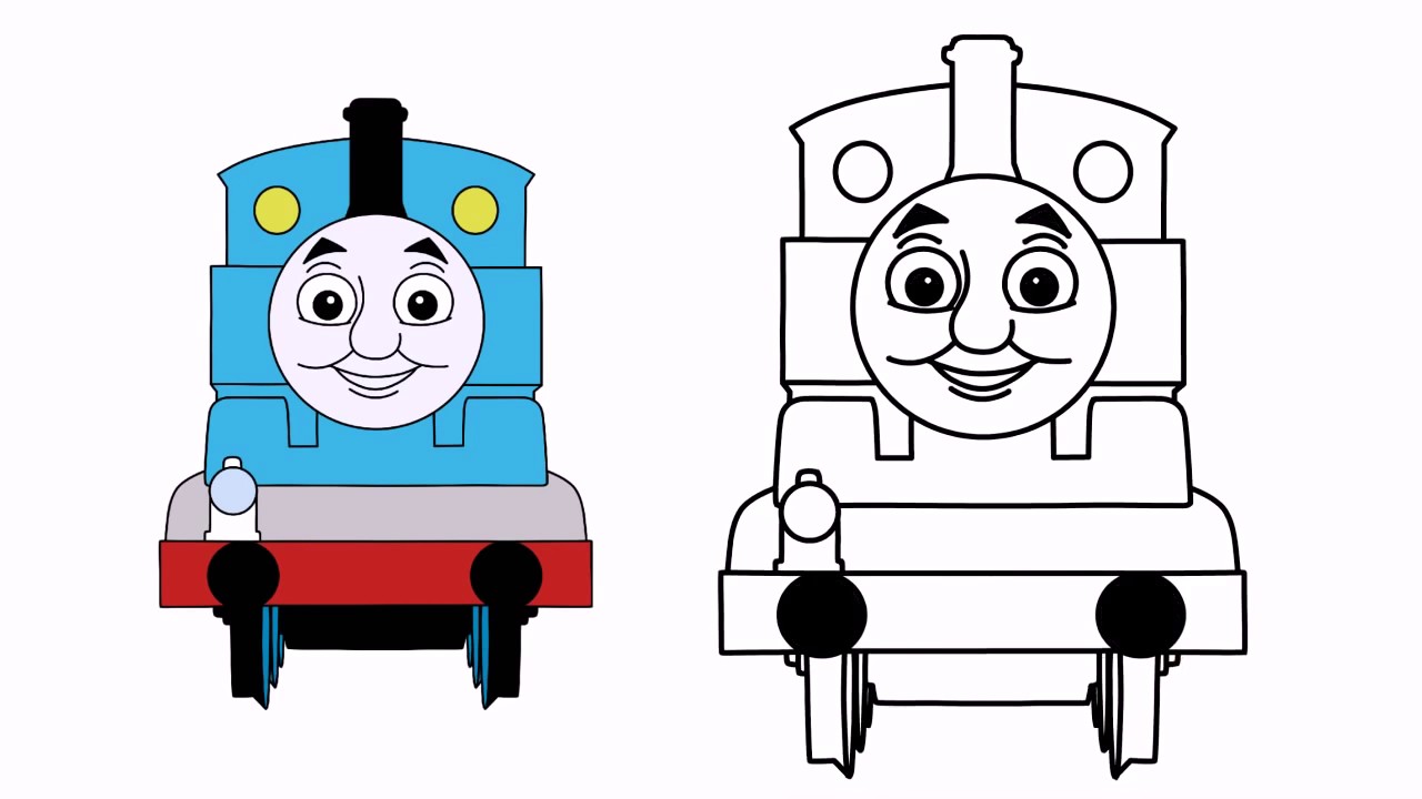 1280x720 How To Draw Thomas From Thomas And Friends Step - Thomas And Friends Drawing