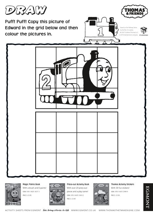 496x701 Grid Drawing Of Thomas The Tank Engine Kaden Drawings - Thomas And Friends Drawing