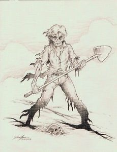 230x300 Zombie Original Artwork - Thomas Drawing