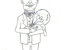 270x210 Line Drawings Of Thomas Edison And Nikola Tesla Freelancer - Thomas Edison Drawing