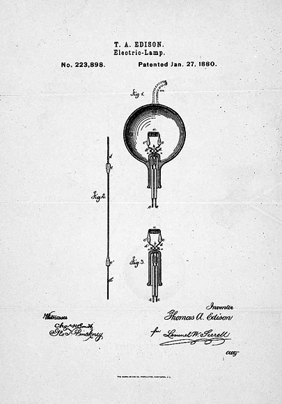 405x580 Thomas Edison And The Incandescent Light Bulb The University - Thomas Edison Light Bulb Drawing