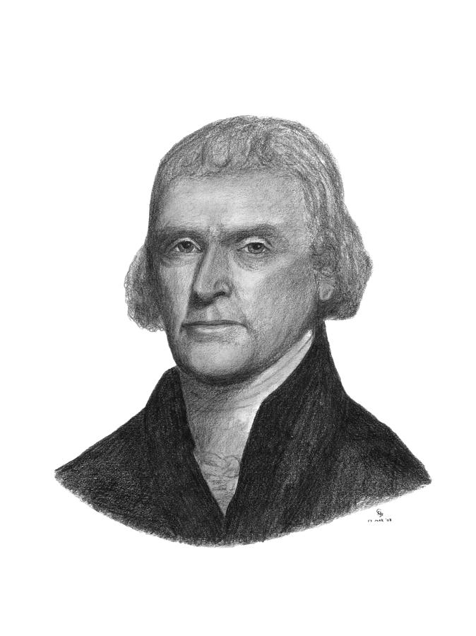 674x900 president thomas jefferson drawing - Thomas Jefferson Drawing