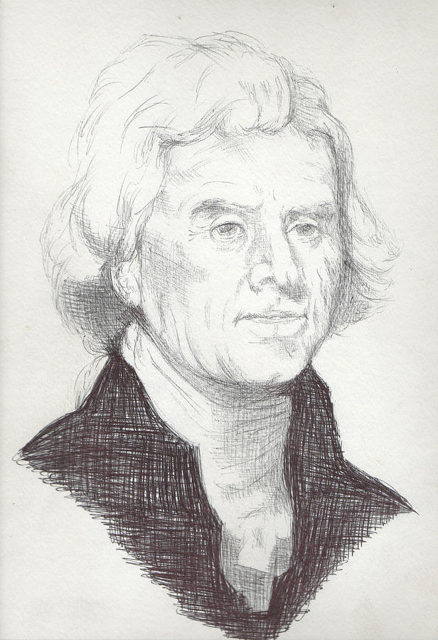 616x900 thomas jefferson drawing - Thomas Jefferson Drawing