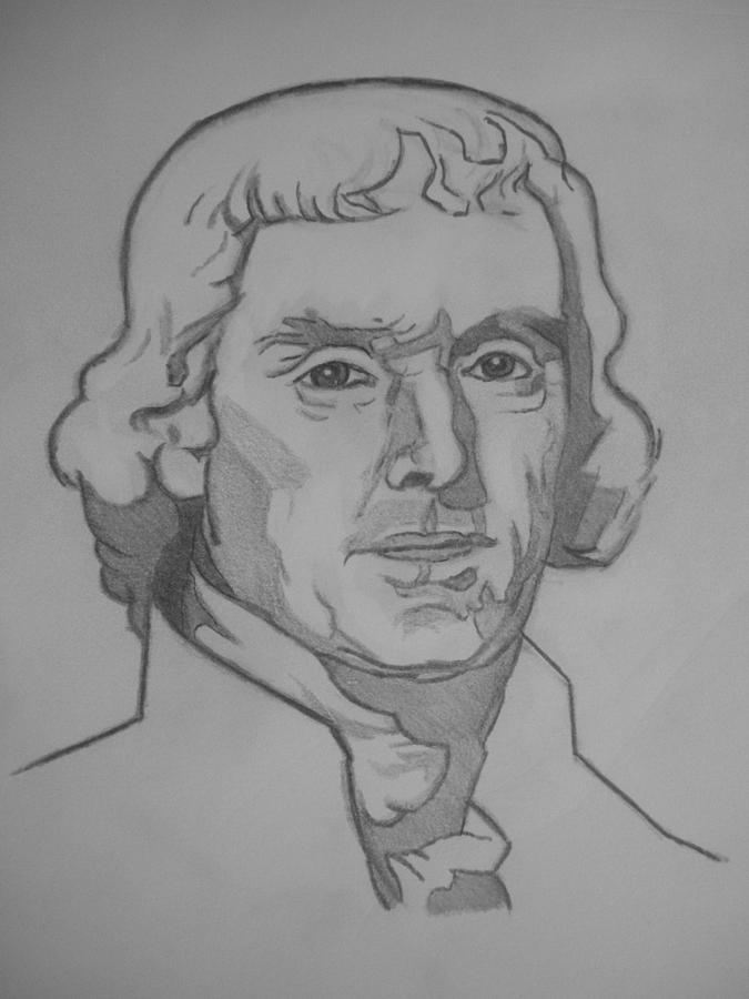 675x900 thomas jefferson drawing - Thomas Jefferson Drawing