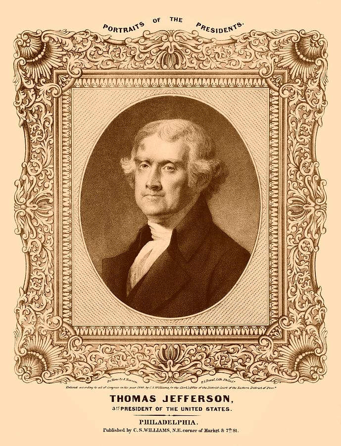 689x900 thomas jefferson drawing - Thomas Jefferson Drawing