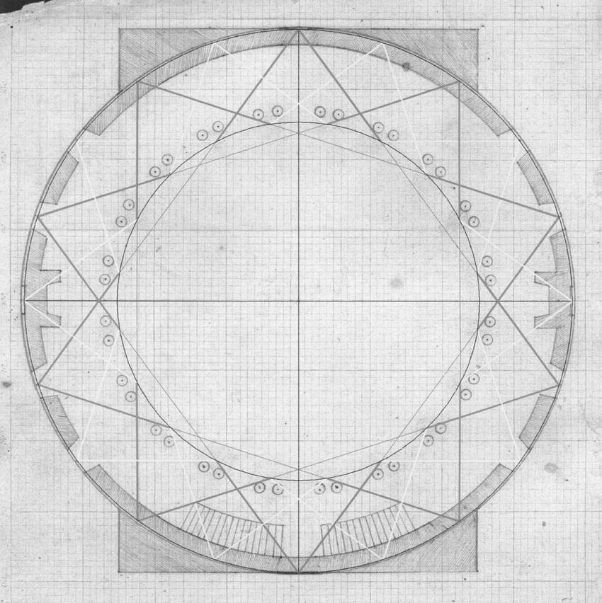 850x852 extreme and mean geometric proportions in the jefferson rotunda - Thomas Jefferson Drawing