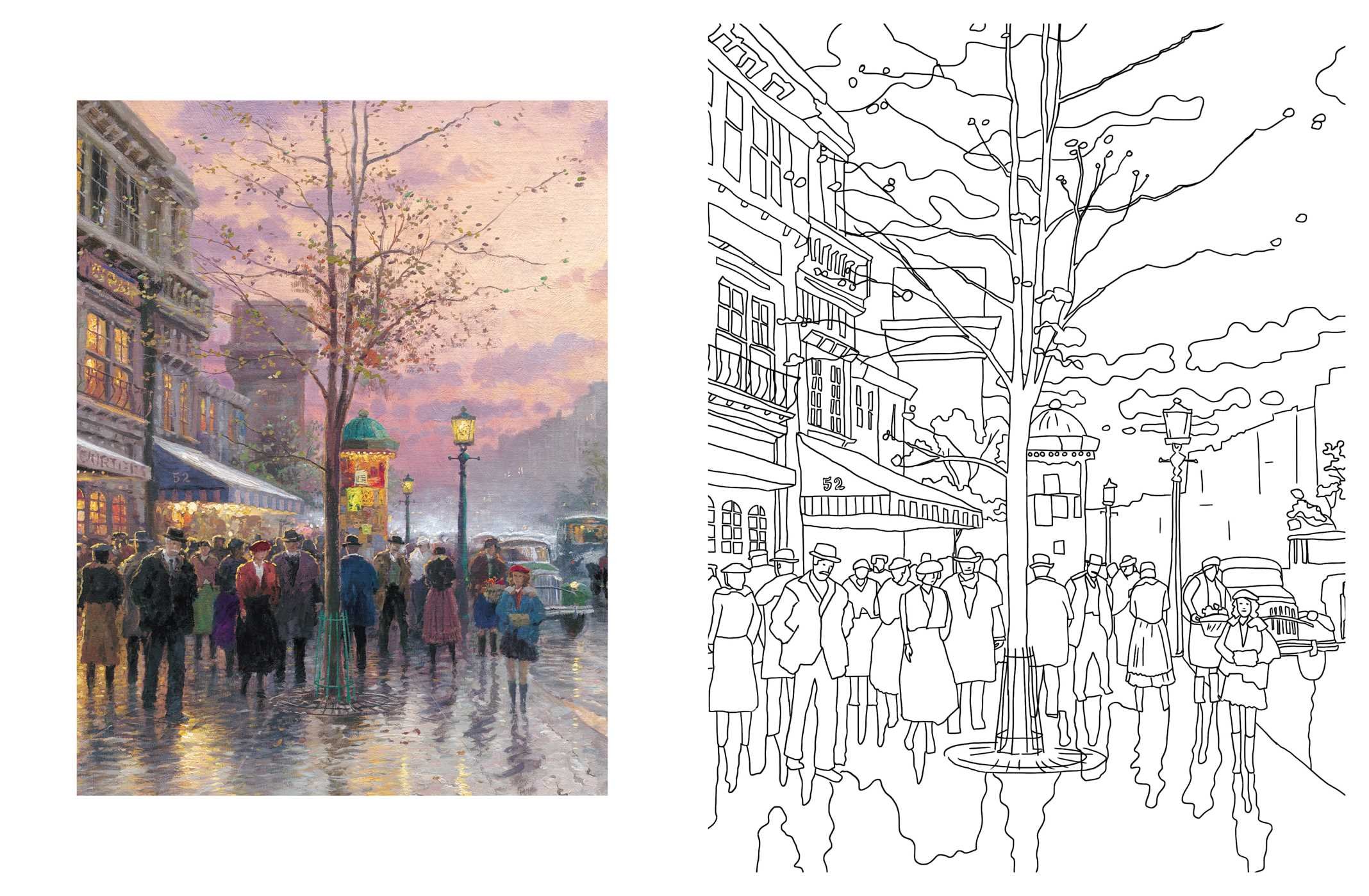 2136x1399 Posh Adult Coloring Book Thomas Kinkade Designs - Thomas Kinkade Drawings