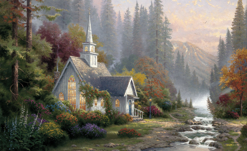 1024x628 thomas kinkade, painter for the masses, dies - Thomas Kinkade Drawings